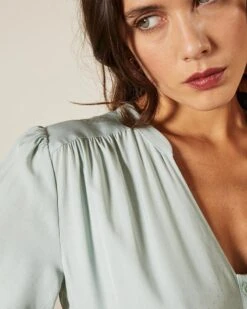 Robe Confiante Vert | Robes Grace & Mila Femme -Vêtements Femme Soldes robe confiante vert robes grace mila femme 3