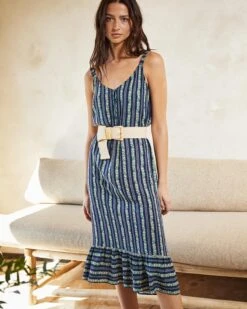 Robe Cybille Marine | Robes Grace & Mila Femme -Vêtements Femme Soldes robe cybille marine robes grace mila femme 3