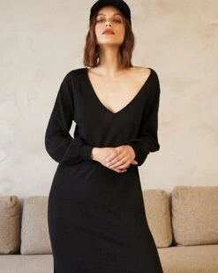 Robe Dame Noir | Robes Grace & Mila Femme -Vêtements Femme Soldes robe dame noir robes grace mila femme 3