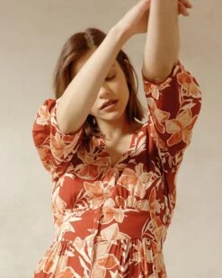 Robe Dasha Terracotta | Robes Grace & Mila Femme -Vêtements Femme Soldes robe dasha terracotta robes grace mila femme 2