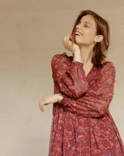 Robe Debutante Lie De Vin | Robes Grace & Mila Femme -Vêtements Femme Soldes robe debutante lie de vin robes grace mila femme 2