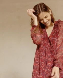 Robe Debutante Lie De Vin | Robes Grace & Mila Femme -Vêtements Femme Soldes robe debutante lie de vin robes grace mila femme 3