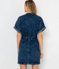Robe Denim Waterless Process Stone | Robes, Combinaisons Camaieu Femme -Vêtements Femme Soldes robe denim waterless process stone robes combinaisons camaieu femme 3