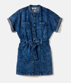 Robe Denim Waterless Process Stone | Robes, Combinaisons Camaieu Femme -Vêtements Femme Soldes robe denim waterless process stone robes combinaisons camaieu femme 7