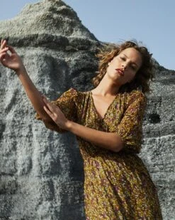 Robe Denise Kaki | Robes Grace & Mila Femme -Vêtements Femme Soldes robe denise kaki robes grace mila femme 3