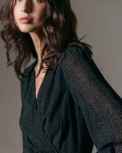 Robe Dolores Noir | Robes Grace & Mila Femme -Vêtements Femme Soldes robe dolores noir robes grace mila femme 4