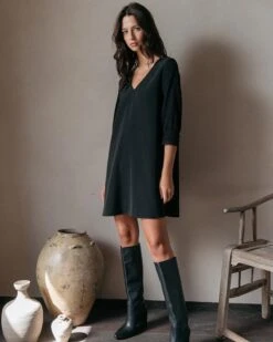 Robe Dorianne Noir | Robes Grace & Mila Femme