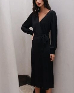 Robe Dorothe Noir | Robes Grace & Mila Femme -Vêtements Femme Soldes robe dorothe noir robes grace mila femme 3