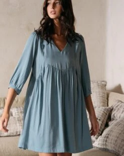Robe Dressing Bleu | Robes Grace & Mila Femme -Vêtements Femme Soldes robe dressing bleu robes grace mila femme 2