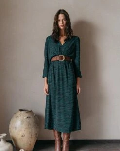 Robe Drusella Vert | Robes Grace & Mila Femme -Vêtements Femme Soldes robe drusella vert robes grace mila femme 4
