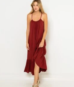 Robe Longue Bretelles Tressées Burnt Henna | Robes, Combinaisons Camaieu Femme -Vêtements Femme Soldes robe longue bretelles tressc3a9es burnt henna robes combinaisons camaieu femme 4