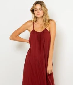 Robe Longue Bretelles Tressées Burnt Henna | Robes, Combinaisons Camaieu Femme -Vêtements Femme Soldes robe longue bretelles tressc3a9es burnt henna robes combinaisons camaieu femme 5