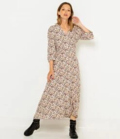 Robe Longue Fluide Petites Fleurs Boheme | Robes, Combinaisons Camaieu Femme -Vêtements Femme Soldes robe longue fluide petites fleurs boheme robes combinaisons camaieu femme 4