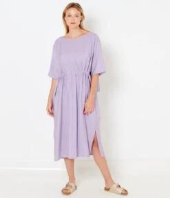 Robe Midi Lilas Large Wisteria | Robes, Combinaisons Camaieu Femme -Vêtements Femme Soldes robe midi lilas large wisteria robes combinaisons camaieu femme 4