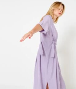 Robe Midi Lilas Large Wisteria | Robes, Combinaisons Camaieu Femme -Vêtements Femme Soldes robe midi lilas large wisteria robes combinaisons camaieu femme 5