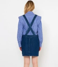 Robe Salopette En Denim Process Waterless Brut | Robes, Combinaisons Camaieu Femme -Vêtements Femme Soldes robe salopette en denim process waterless brut robes combinaisons camaieu femme 3