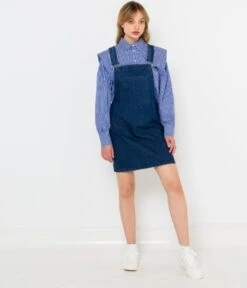 Robe Salopette En Denim Process Waterless Brut | Robes, Combinaisons Camaieu Femme -Vêtements Femme Soldes robe salopette en denim process waterless brut robes combinaisons camaieu femme 4