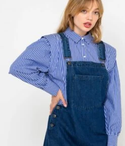 Robe Salopette En Denim Process Waterless Brut | Robes, Combinaisons Camaieu Femme -Vêtements Femme Soldes robe salopette en denim process waterless brut robes combinaisons camaieu femme 6