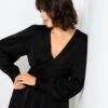 Robe Satinée Noir | Robes, Combinaisons Camaieu Femme