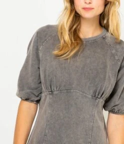 Robe T-shirt Gris Délavé Acid Grey | Robes, Combinaisons Camaieu Femme