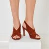 Sandales À Talons Brides Croisées Femme Acajou | Chaussures Camaieu Femme -Vêtements Femme Soldes sandales c3a0 talons brides croisc3a9es femme acajou chaussures camaieu femme 1