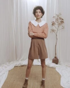 Short Christian Chocolat | Jupes & Shorts Grace & Mila Femme -Vêtements Femme Soldes short christian chocolat jupes shorts grace mila femme 4