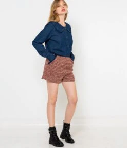 Short En Tweed Femme Tweed Rouge Preppy | Shorts, Pantacourts Camaieu Femme -Vêtements Femme Soldes short en tweed femme tweed rouge preppy shorts pantacourts camaieu femme 7