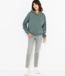 Sweat Femme À Capuche Balsam Green | Homewear Camaieu Femme -Vêtements Femme Soldes sweat femme c3a0 capuche balsam green homewear camaieu femme 4