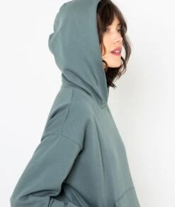 Sweat Femme À Capuche Balsam Green | Homewear Camaieu Femme -Vêtements Femme Soldes sweat femme c3a0 capuche balsam green homewear camaieu femme 6