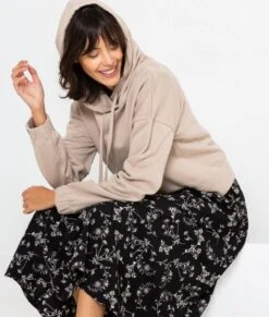 Sweat Femme À Capuche En Coton Bio Cobblestone | Pull, Gilets Camaieu Femme -Vêtements Femme Soldes sweat femme c3a0 capuche en coton bio cobblestone pull gilets camaieu femme 7