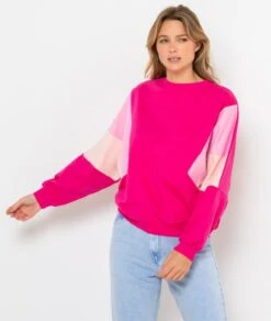 Sweat Manches Chauve-souris Femme Rose | Pull, Gilets Camaieu Femme -Vêtements Femme Soldes sweat manches chauve souris femme rose pull gilets camaieu femme 2