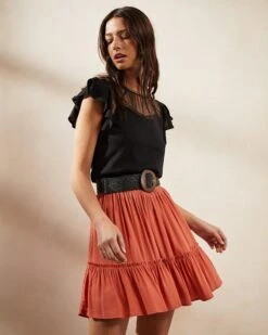 Vêtements Femme Soldes -Vêtements Femme Soldes teeshirt aura noir tops tee shirts grace mila femme 2