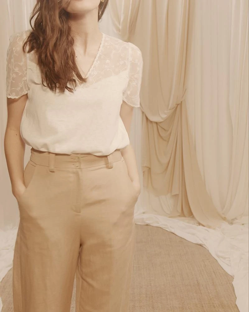 Teeshirt Clinton Ecru | Tops & Tee-shirts Grace & Mila Femme 5 Teeshirt Clinton Ecru | Tops & Tee-shirts Grace & Mila Femme – Image 3