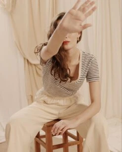 Teeshirt Corentin Marine | Tops & Tee-shirts Grace & Mila Femme -Vêtements Femme Soldes teeshirt corentin marine tops tee shirts grace mila femme 3