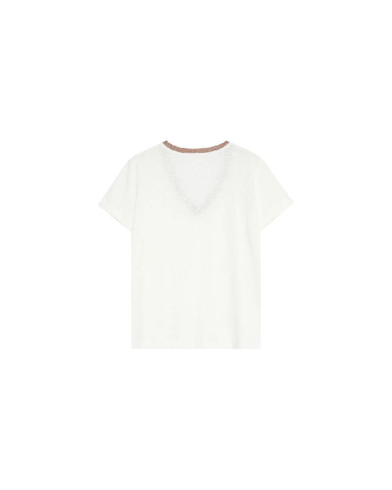 Teeshirt Decolis Ecru | Tops & Tee-shirts Grace & Mila Femme 4 Teeshirt Decolis Ecru | Tops & Tee-shirts Grace & Mila Femme – Image 2