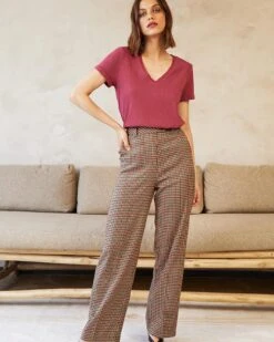 Teeshirt Decolis Lie De Vin | Tops & Tee-shirts Grace & Mila Femme