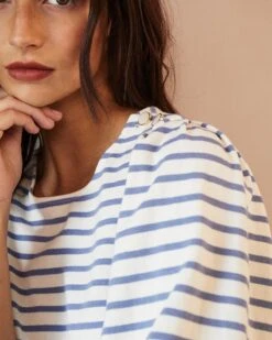 Teeshirt Denis Bleu | Tops & Tee-shirts Grace & Mila Femme -Vêtements Femme Soldes teeshirt denis bleu tops tee shirts grace mila femme 2