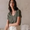 Teeshirt Dinard Kaki | Tops & Tee-shirts Grace & Mila Femme -Vêtements Femme Soldes teeshirt dinard kaki tops tee shirts grace mila femme 1