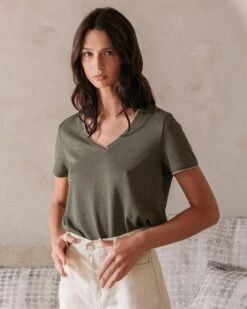 Teeshirt Dinard Kaki | Tops & Tee-shirts Grace & Mila Femme 7 Teeshirt Dinard Kaki | Tops & Tee-shirts Grace & Mila Femme -Vêtements Femme Soldes teeshirt dinard kaki tops tee shirts grace mila femme 2