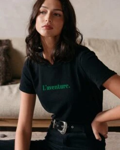 Teeshirt Dream Noir | Tops & Tee-shirts Grace & Mila Femme -Vêtements Femme Soldes teeshirt dream noir tops tee shirts grace mila femme 4