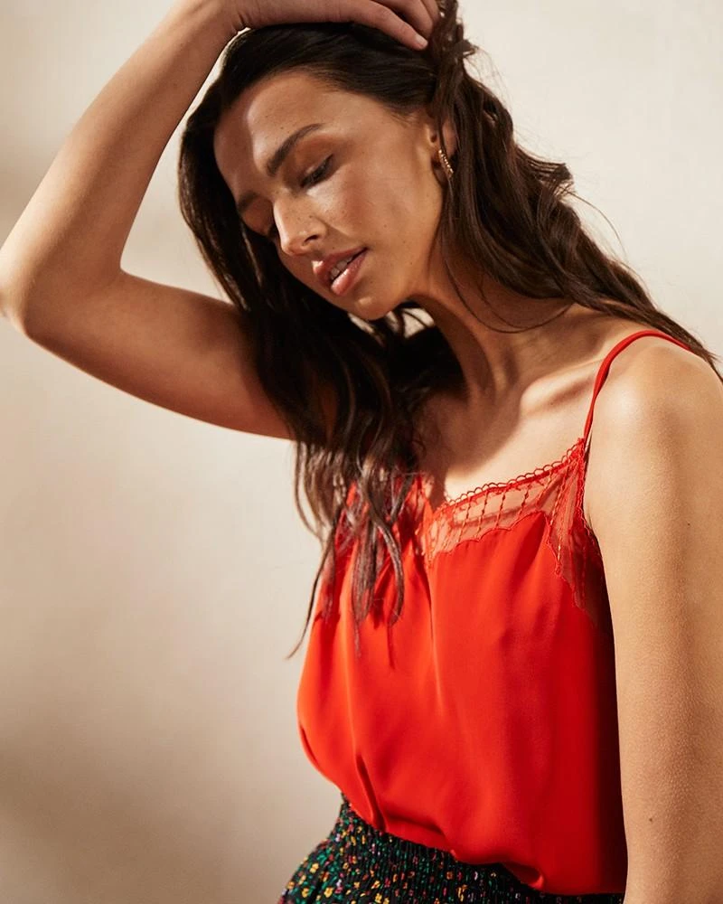 Top Asia Rouge | Tops & Tee-shirts Grace & Mila Femme 3 Top Asia Rouge | Tops & Tee-shirts Grace & Mila Femme