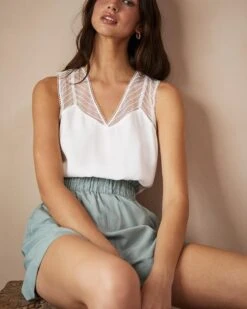 Top Aurelia Ecru | Tops & Tee-shirts Grace & Mila Femme -Vêtements Femme Soldes top aurelia ecru tops tee shirts grace mila femme 3