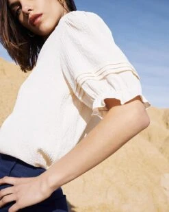 Top Carlson Beige | Tops & Tee-shirts Grace & Mila Femme -Vêtements Femme Soldes top carlson beige tops tee shirts grace mila femme 3