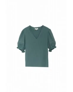 Top Carlson Vert | Tops & Tee-shirts Grace & Mila Femme -Vêtements Femme Soldes top carlson vert tops tee shirts grace mila femme 3
