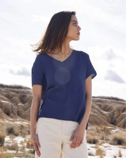 Top Casey Bleu | Tops & Tee-shirts Grace & Mila Femme