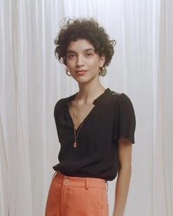 Top Caspian Noir | Tops & Tee-shirts Grace & Mila Femme