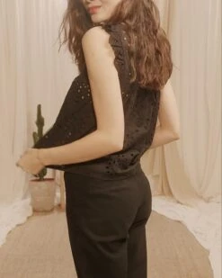 Top Citron Noir | Tops & Tee-shirts Grace & Mila Femme -Vêtements Femme Soldes top citron noir tops tee shirts grace mila femme 3