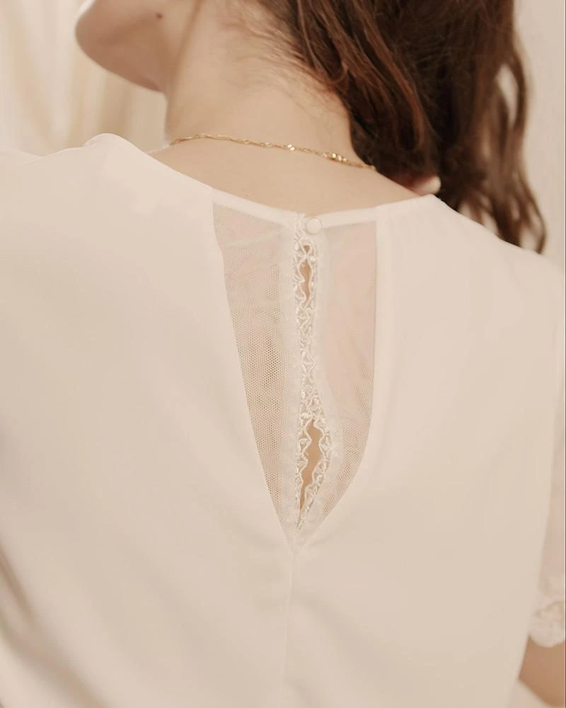 Top Clark Ecru | Tops & Tee-shirts Grace & Mila Femme 5 Top Clark Ecru | Tops & Tee-shirts Grace & Mila Femme – Image 3