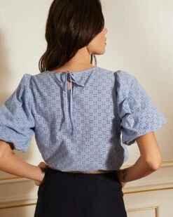 Top Clementin Bleu | Tops & Tee-shirts Grace & Mila Femme -Vêtements Femme Soldes top clementin bleu tops tee shirts grace mila femme 2