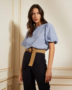 Top Clementin Bleu | Tops & Tee-shirts Grace & Mila Femme -Vêtements Femme Soldes top clementin bleu tops tee shirts grace mila femme 3